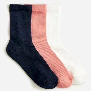 NWT JCREW Bootie socks three-pack